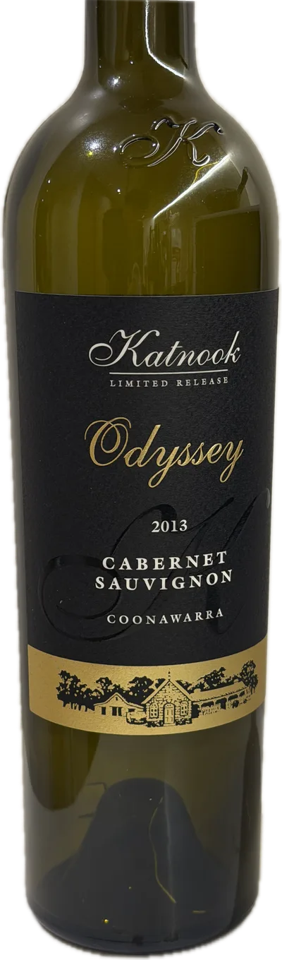 A bottle of Katnook Estate Odyssey Cabernet Sauvignon 2013, cut out from its Wine Log entry